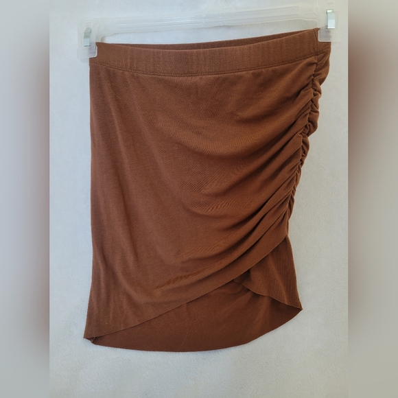 Forever 21 Asymmetrical Bodycon Mini Brown - Picture 1 of 2